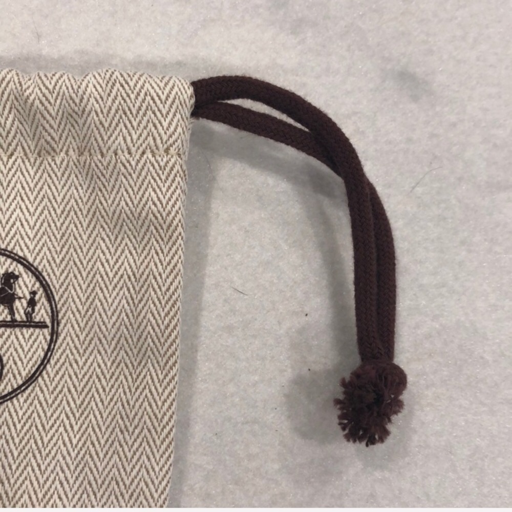 NEW MINT Authentic Hermes Mini Drawstring Dust Bag - Picture 4 of 8